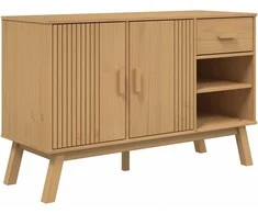 Šoninė spintelė OLDEN, ruda, 114x43x73,5cm, pušies masyvas