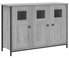 Šoninė spintelė, pilka ąžuolo, 100x35x70cm, apdirbta mediena