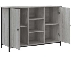 Šoninė spintelė, pilka ąžuolo, 100x35x70cm, apdirbta mediena