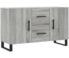 Šoninė spintelė, pilka ąžuolo, 100x36x60cm, apdirbta mediena