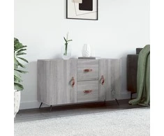 Šoninė spintelė, pilka ąžuolo, 100x36x60cm, apdirbta mediena