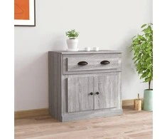 Šoninė spintelė, pilka ąžuolo, 70x35,5x67,5cm, apdirbta mediena