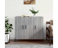 Šoninė spintelė, pilka ąžuolo, 90x34x80cm, apdirbta mediena