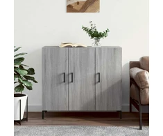 Šoninė spintelė, pilka ąžuolo, 90x34x80cm, apdirbta mediena