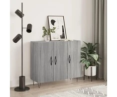 Šoninė spintelė, pilka ąžuolo, 90x34x80cm, apdirbta mediena