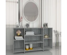Šoninė spintelė, pilka ąžuolo, 120x30x75cm, apdirbta mediena