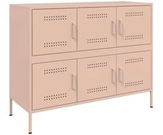 Šoninė spintelė, rožinės spalvos, 100,5x39x79cm, plienas