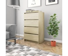 Šoninė spintelė, ąžuolo spalvos, 60x35x98,5 cm, mediena