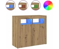 Šoninė spintelė su LED, artisano, 80x35x75cm, apdirbta mediena