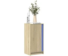 Šoninė spintelė su LED, ąžuolo, 42,5x34x85cm, apdirbta mediena