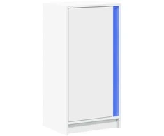 Šoninė spintelė su LED, balta, 42,5x34x85cm, apdirbta mediena