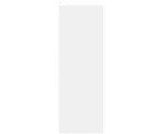 Šoninė spintelė su LED, balta, 72x34x100cm, apdirbta mediena