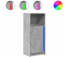 Šoninė spintelė su LED, betono, 42,5x34x100cm, apdirbta mediena