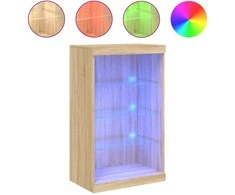 Šoninė spintelė su LED lemputėmis, ąžuolo, 60,5x37x100cm