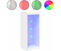 Šoninė spintelė su LED lemputėmis, baltos spalvos, 41x37x100cm