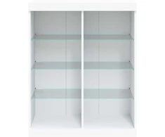 Šoninė spintelė su LED lemputėmis, baltos spalvos, 81x37x100cm