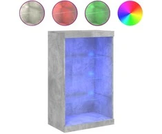 Šoninė spintelė su LED lemputėmis, betono pilka, 60,5x37x100cm