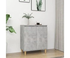 Šoninė spintelė su kojomis, betono, 60x35x70cm, mediena