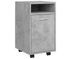 Šoninė spintelė su ratukais, betono, 33x38x60cm, mediena