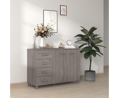 Šoninė spintelė HAMAR, šviesiai pilka, 113x40x80cm, pušis