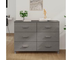 Šoninė spintelė HAMAR, šviesiai pilka, 113x40x80cm, pušis