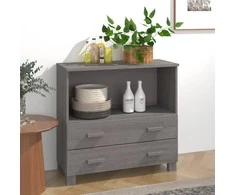 Šoninė spintelė HAMAR, šviesiai pilka, 85x35x80cm, pušis