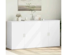 Šoninės spintelės, 2vnt., baltos, 79x38x80cm, apdirbta mediena