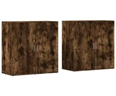 Šoninės spintelės, 2vnt., dūminio ąžuolo, 79x38x80cm, mediena