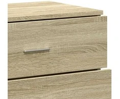 Šoninės spintelės, 3vnt., dūminio ąžuolo, apdirbta mediena