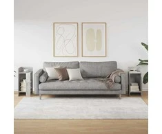 Šoniniai staliukai su lentyna, 2vnt., pilka, 25,5x27x60cm