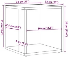 Side Table 33 x 33 x 34 cm Engineered wood Sendintos medienos