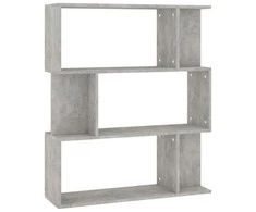 Spintelė knygoms/kambario pertvara, betono, 80x24x96cm, mediena