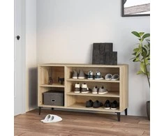 Spintelė batams, ąžuolo spalvos, 102x36x60cm, apdirbta mediena