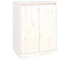 Spintelė batams, balta, 60x35x80cm, pušies medienos masyvas