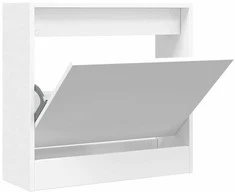 Spintelė batams, baltos spalvos, 60x21x57cm, apdirbta mediena