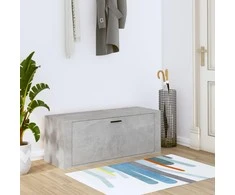 Spintelė batams, betono pilka, 100x35x38cm, apdirbta mediena