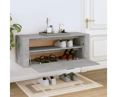 Spintelė batams, betono pilka, 100x35x38cm, apdirbta mediena