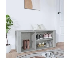 Spintelė batams, betono pilka, 100x35x45cm, apdirbta mediena