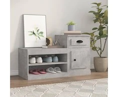 Spintelė batams, betono pilka, 100x42x60cm, apdirbta mediena