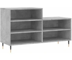 Spintelė batams, betono pilka, 102x36x60cm, apdirbta mediena