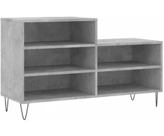 Spintelė batams, betono pilka, 102x36x60cm, apdirbta mediena