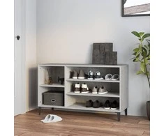 Spintelė batams, betono pilka, 102x36x60cm, apdirbta mediena
