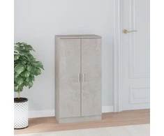 Spintelė batams, betono pilka, 55x35x108cm, apdirbta mediena