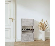 Spintelė batams, betono pilka, 59x17x108cm, apdirbta mediena