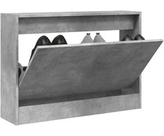 Spintelė batams, betono pilka, 80x21x57cm, apdirbta mediena