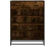 Spintelė batams, dūminio ąžuolo, 75x38x97,5cm, mediena/metalas