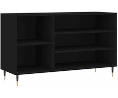 Spintelė batams, juodos spalvos, 102x36x60cm, apdirbta mediena