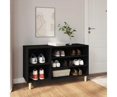 Spintelė batams, juodos spalvos, 102x36x60cm, apdirbta mediena