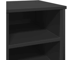 Spintelė batams, juodos spalvos, 90x38x61,5cm, apdirbta mediena