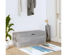 Spintelė batams, pilka ąžuolo, 100x35x38cm, apdirbta mediena